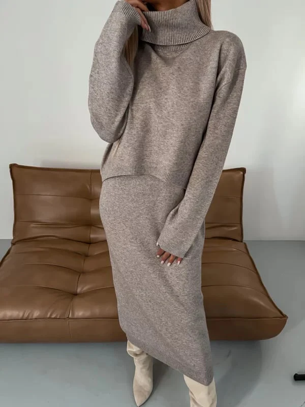 Dress and Turtle Neck Sweater Set - Image 5