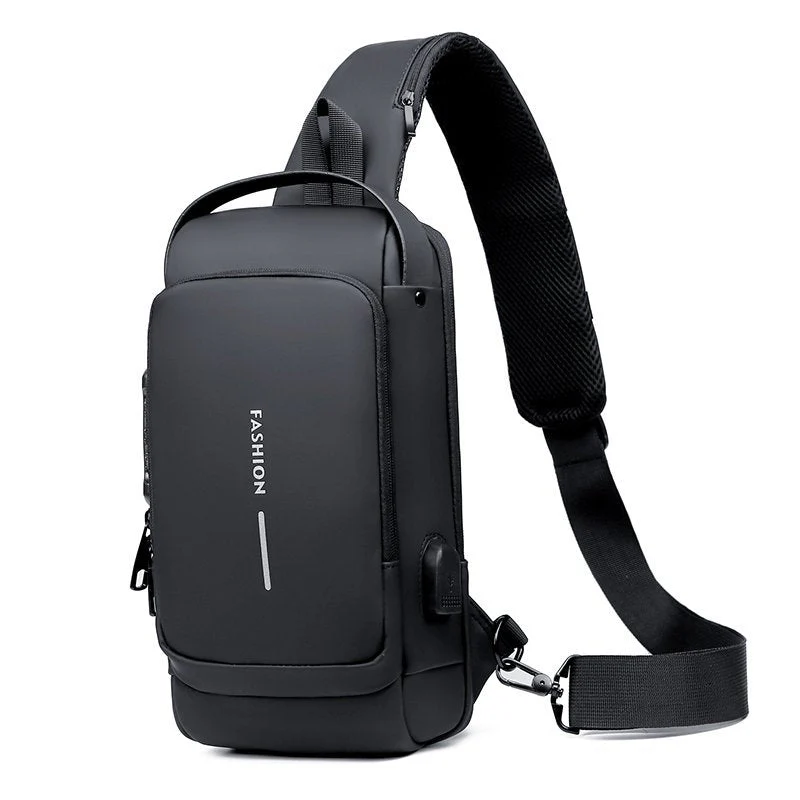 Motorcycle USB charging anti-theft fashion sports and leisure multi-functional shoulder messenger bag - Image 4