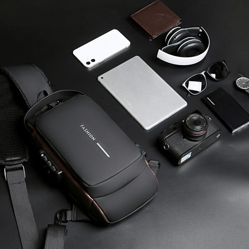 Motorcycle USB charging anti-theft fashion sports and leisure multi-functional shoulder messenger bag - Image 8