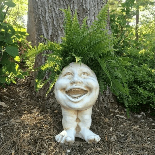 (Gardening Upgrades)MUGGLY'S THE FACE STATUE PLANTER - Image 6