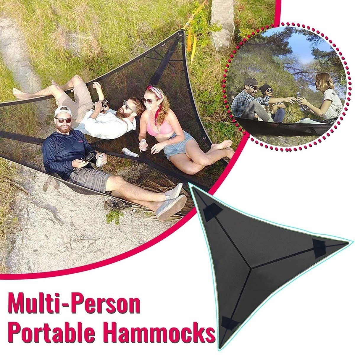 Portable Multiplayer Triangle Hammock - Image 12