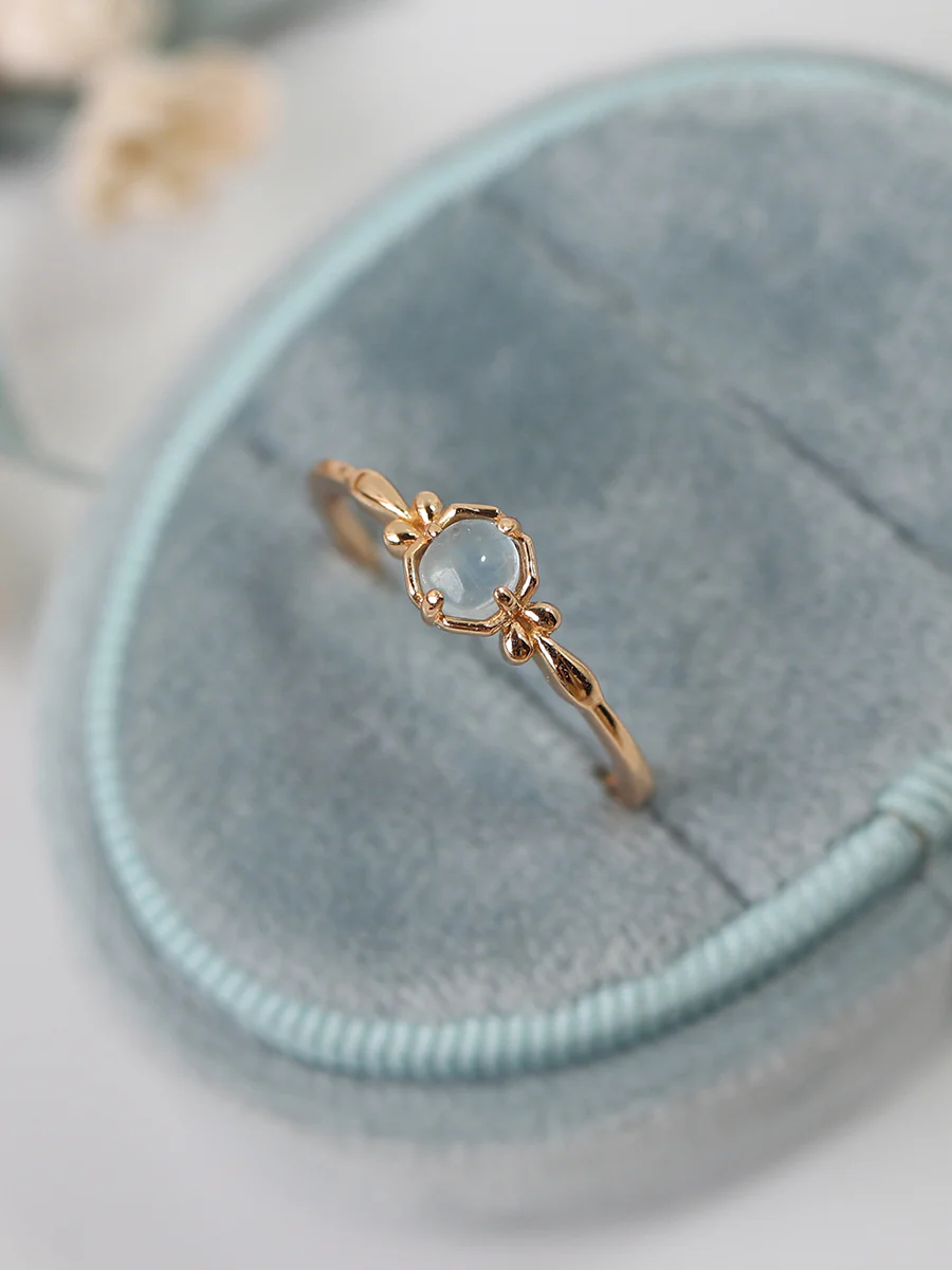 Natural Aquamarine Vintage Ring Anniversary Birthday Gift For Her - Image 7