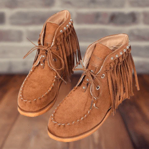 New Retro Women's Suede Ankle Boots Free shipping when buying 2 pairs or more - Image 3