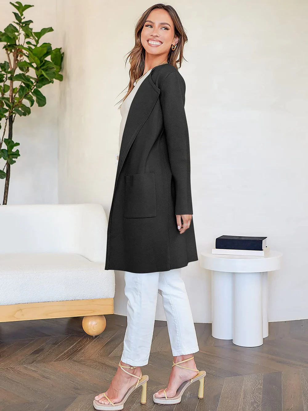 New Style Lapel Classy Coatigan - Image 7
