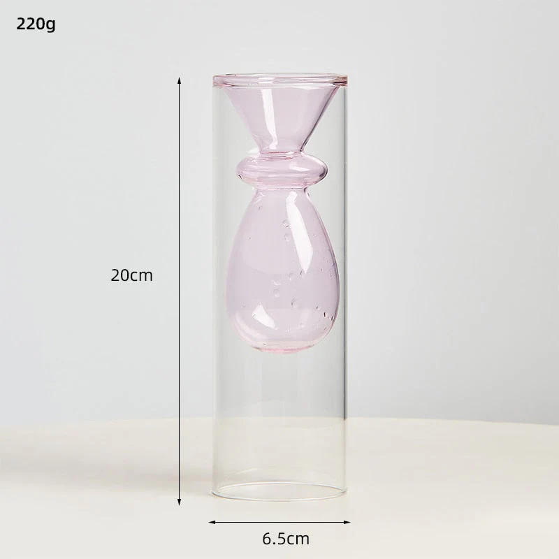 transparent glass vase - Image 12