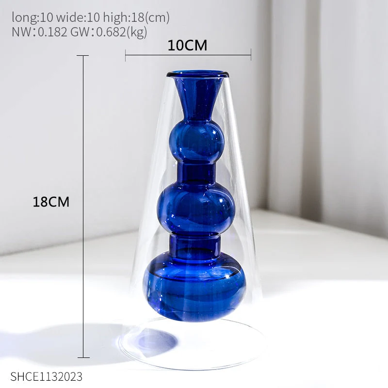 transparent glass vase - Image 3