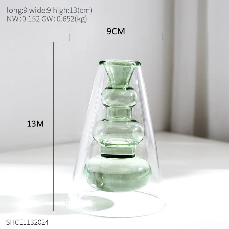 transparent glass vase - Image 4