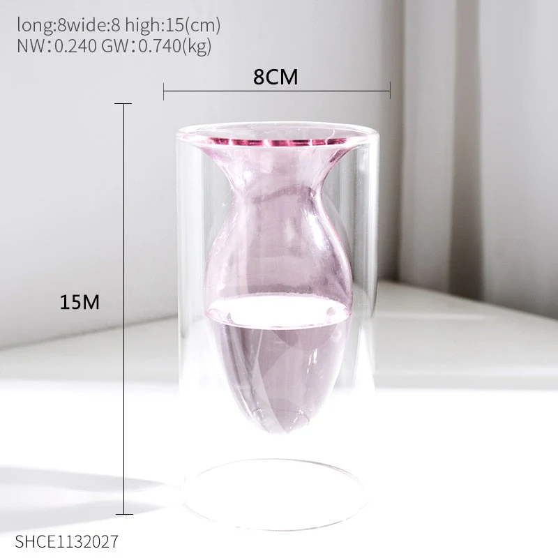 transparent glass vase - Image 7