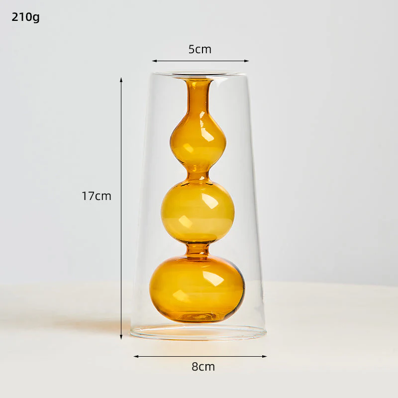 transparent glass vase - Image 9