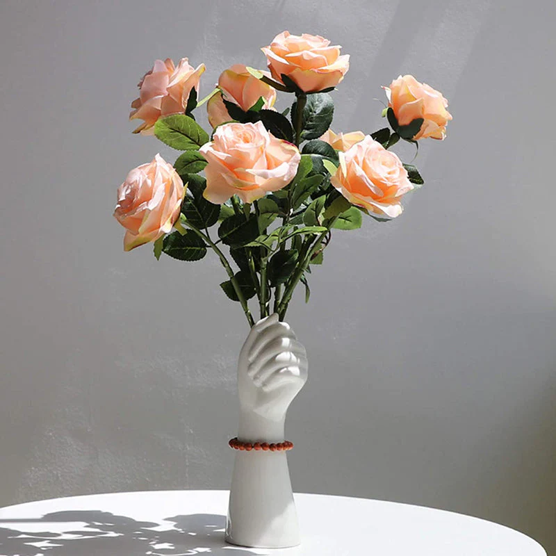 Ceramics Vase Modern Creative Hand Vase Flowers Home Decor Gifts - Image 2