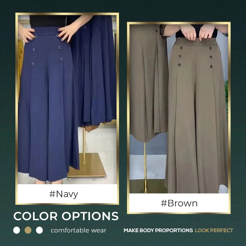 Stylish Pleated Wide-leg Pants - Image 9