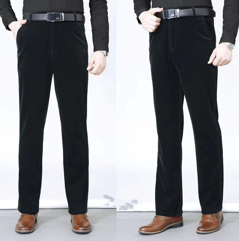 Men's Stretchy Corduroy Straight Long Pants - Image 12