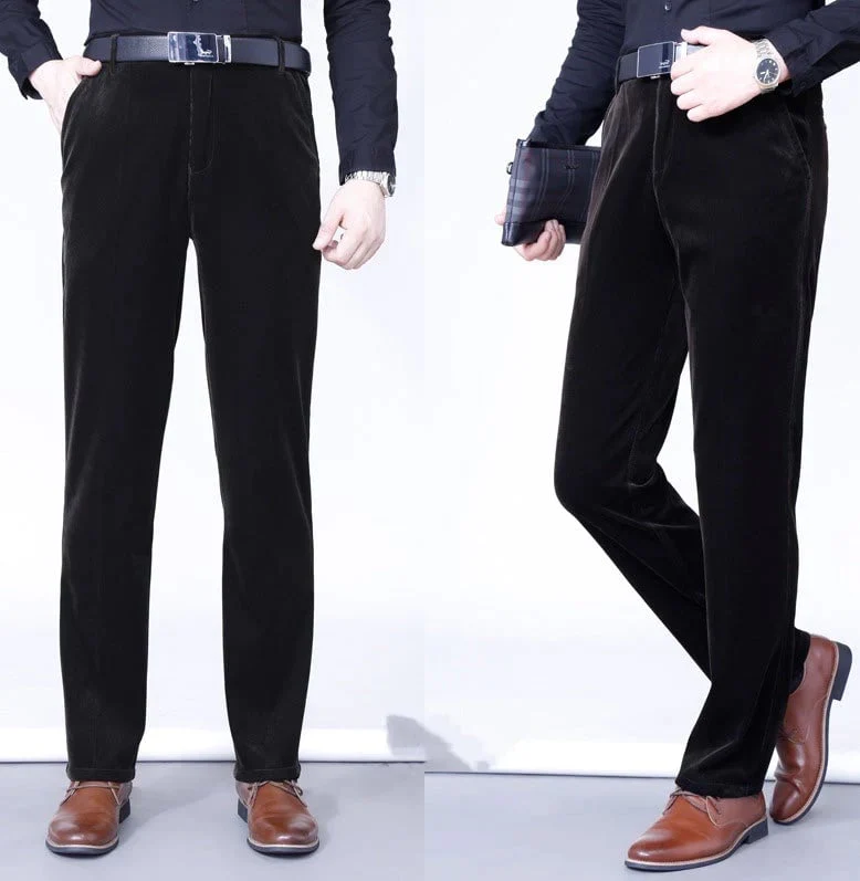 Men's Stretchy Corduroy Straight Long Pants - Image 13