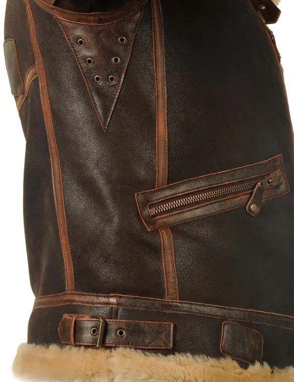 Pilot Leather Jacket-Made Of Sheepskin - Image 14