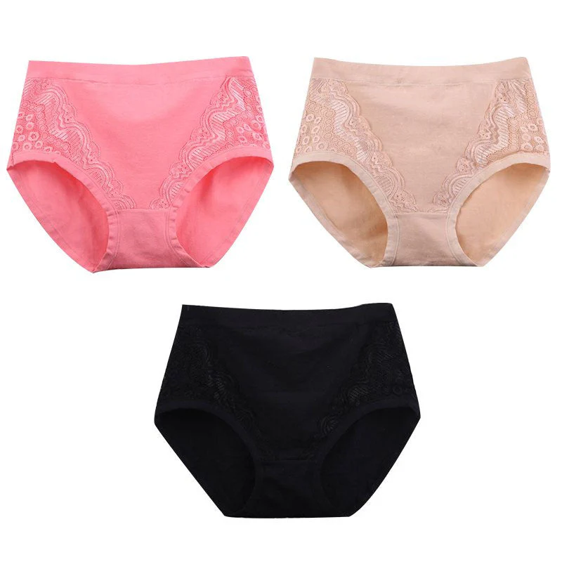 Plus Size High Waist Leak Proof Cotton Panties - Image 10