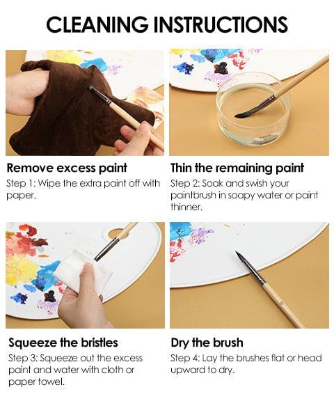 Professional Art Brush With Natural Wood Handles Set Of 24 - Image 10