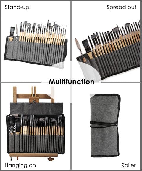 Professional Art Brush With Natural Wood Handles Set Of 24 - Image 9