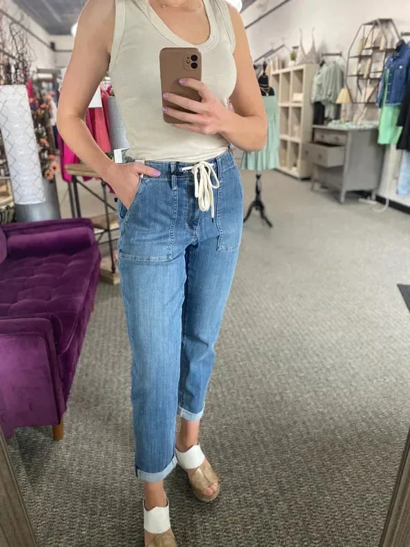 Pull On Denim Joggers - Image 12