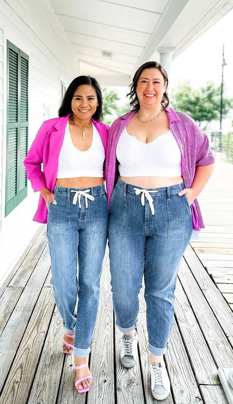 Pull On Denim Joggers - Image 3