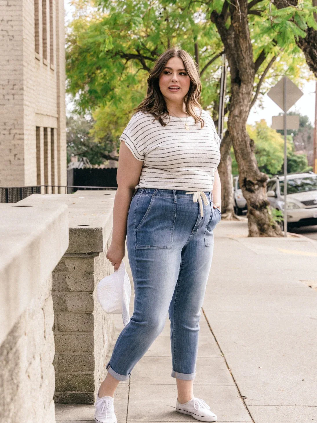 Pull On Denim Joggers - Image 4