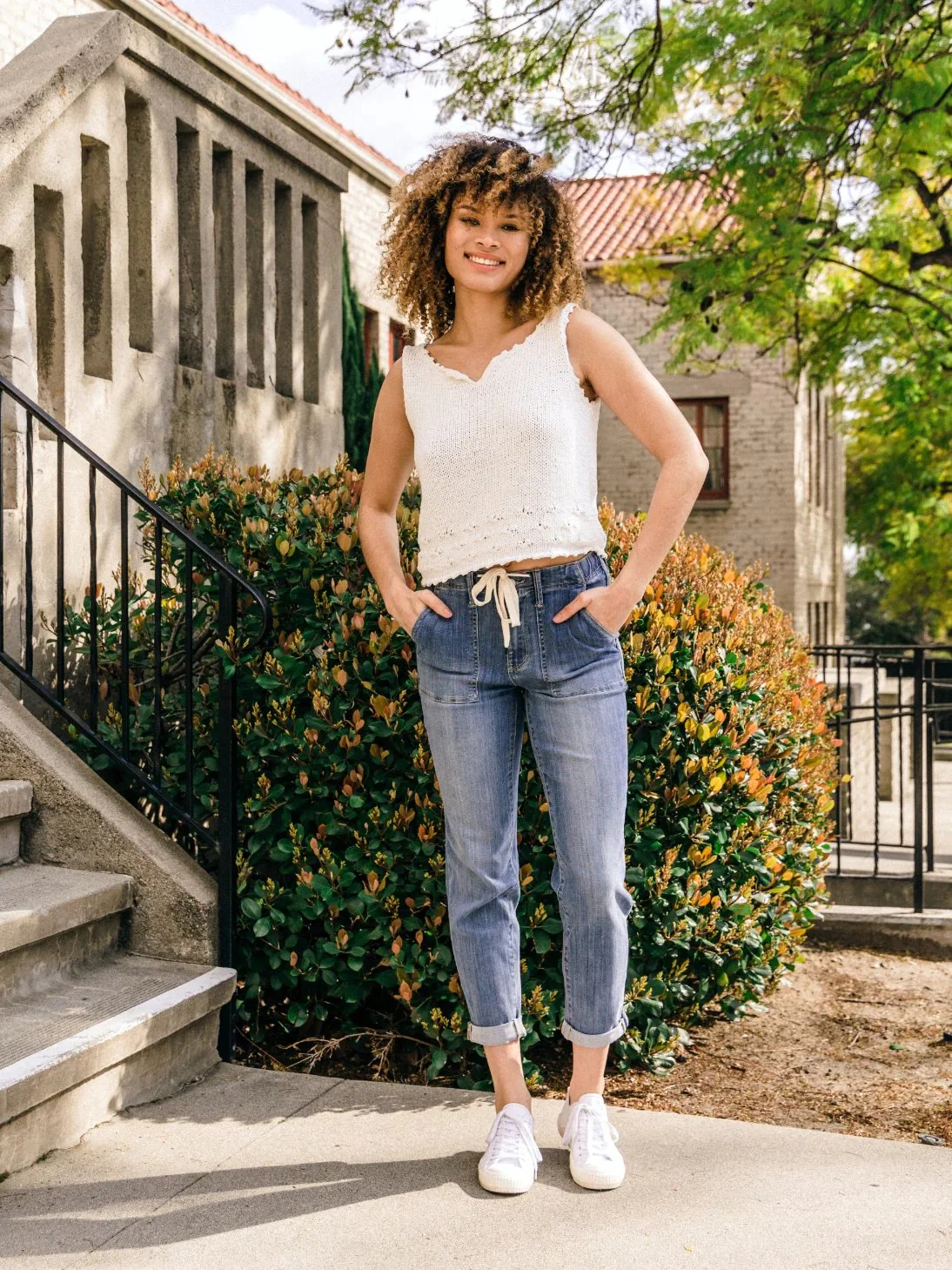 Pull On Denim Joggers - Image 7