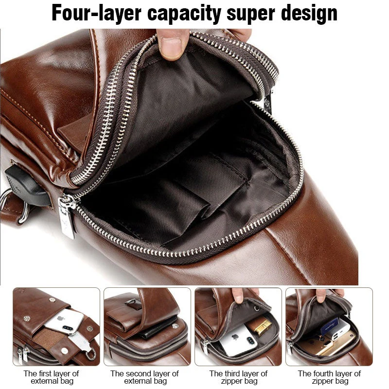 Rechargeable waterproof high-quality chest bag - Image 6