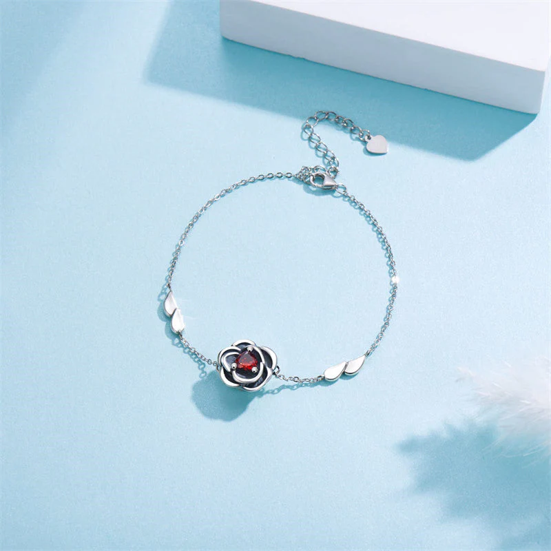 Rose Urn Bracelet 925 Sterling Silver Flower Cremation Urn Bracelet for Ashes Memorial Jewelry Gift for Women - Image 3