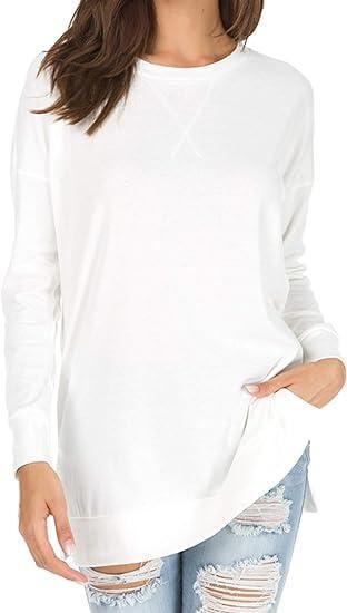 Round Neck Casual Solid Color Top - Image 3