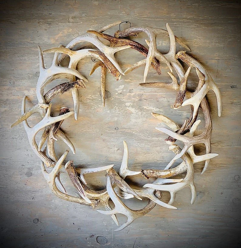 Rustic Farmhouse Antler Wreath - Image 3