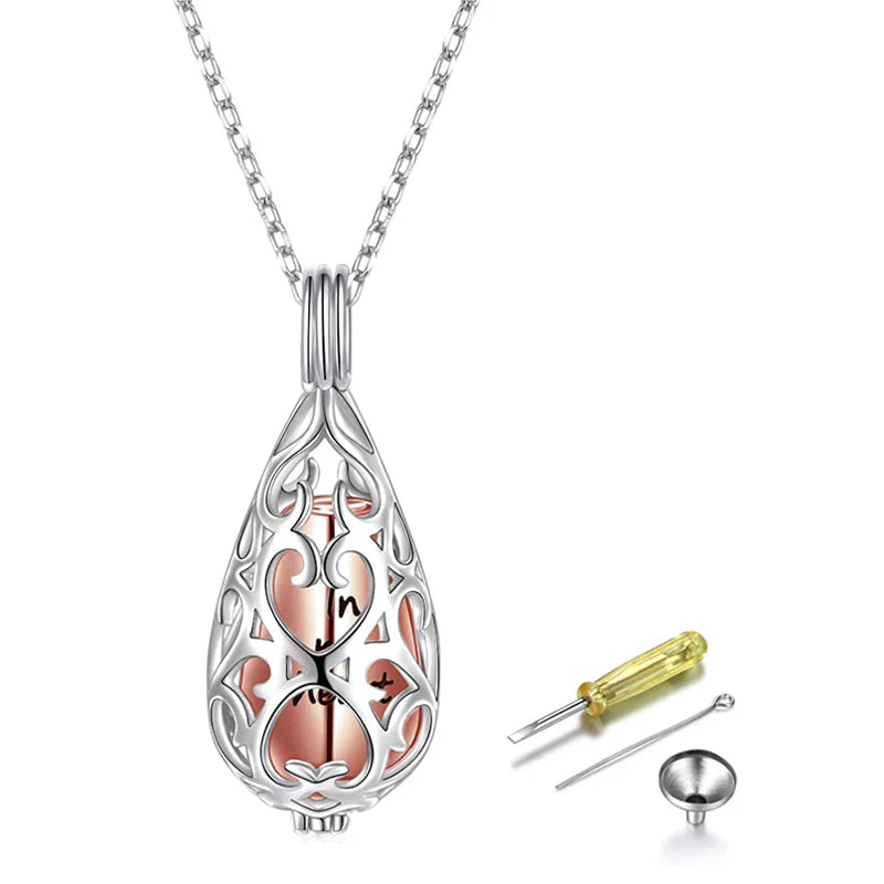 925 Sterling Silver Cremation Urn Memorial Pendant Necklace with Hollow Urn Cremation Jewelry for Ashes - Image 10