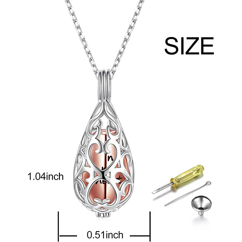 925 Sterling Silver Cremation Urn Memorial Pendant Necklace with Hollow Urn Cremation Jewelry for Ashes - Image 11