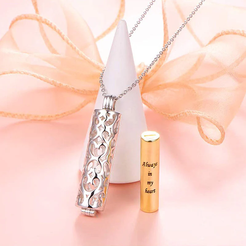925 Sterling Silver Cremation Urn Memorial Pendant Necklace with Hollow Urn Cremation Jewelry for Ashes - Image 28