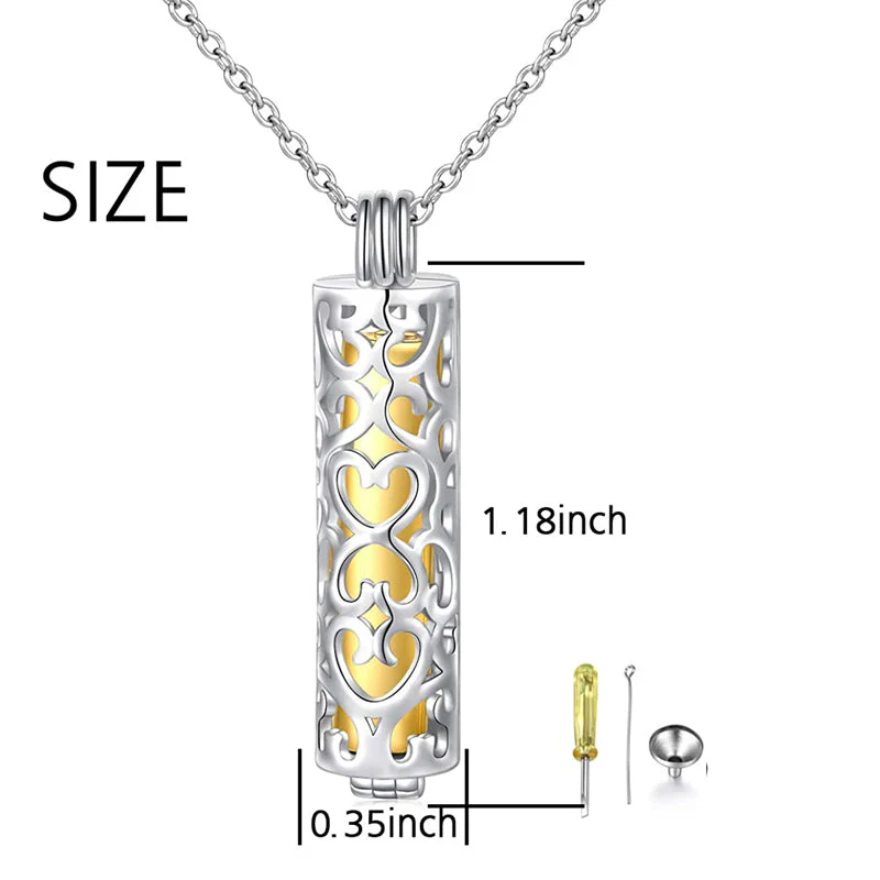 925 Sterling Silver Cremation Urn Memorial Pendant Necklace with Hollow Urn Cremation Jewelry for Ashes - Image 31