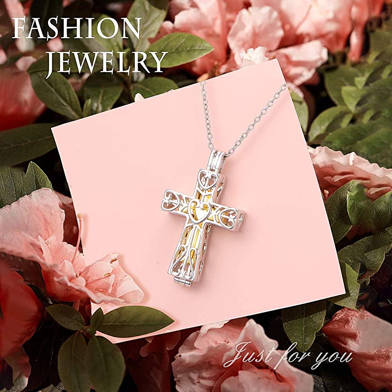 925 Sterling Silver Cremation Urn Memorial Pendant Necklace with Hollow Urn Cremation Jewelry for Ashes - Image 35