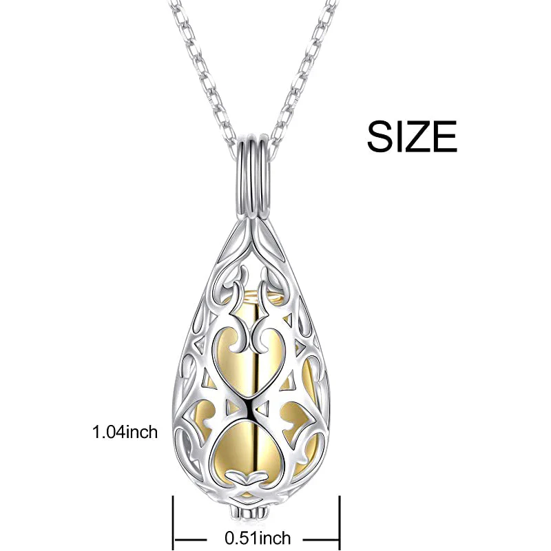 925 Sterling Silver Cremation Urn Memorial Pendant Necklace with Hollow Urn Cremation Jewelry for Ashes - Image 5