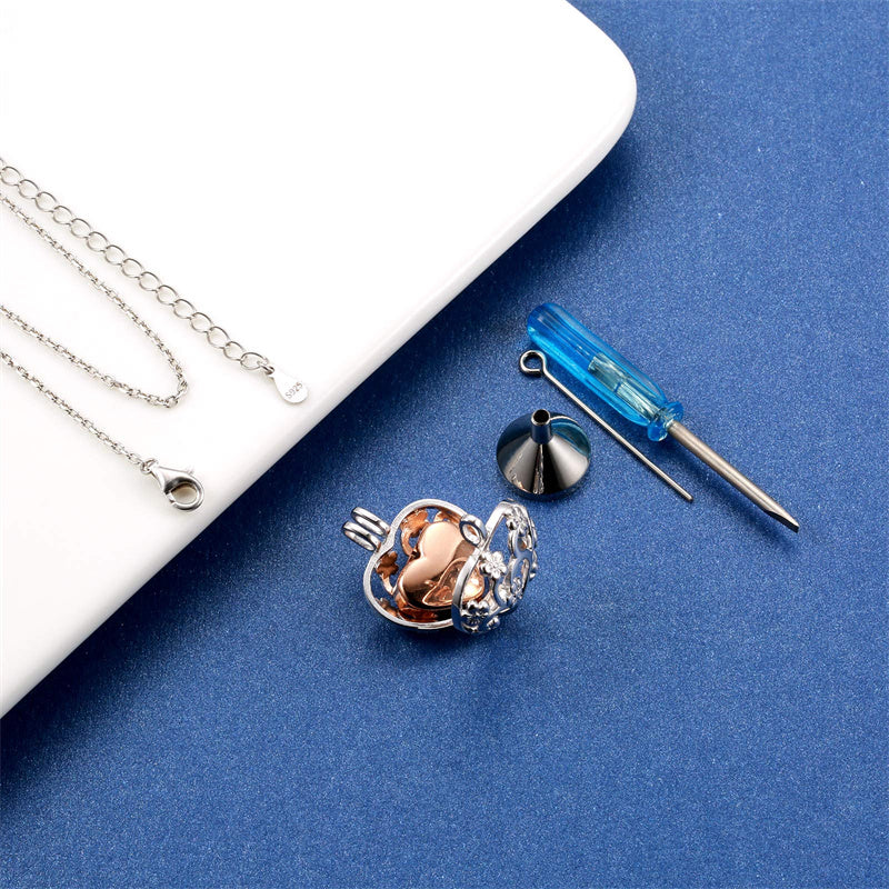 925 Sterling Silver Cremation Urn Memorial Pendant Necklace with Hollow Urn Cremation Jewelry for Ashes - Image 54