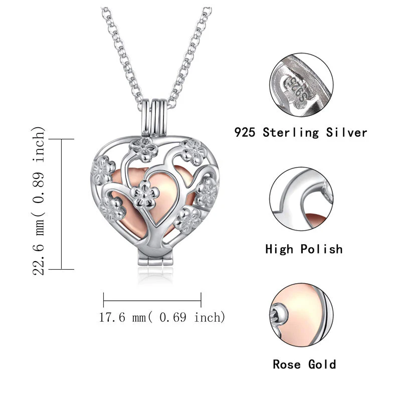 925 Sterling Silver Cremation Urn Memorial Pendant Necklace with Hollow Urn Cremation Jewelry for Ashes - Image 57