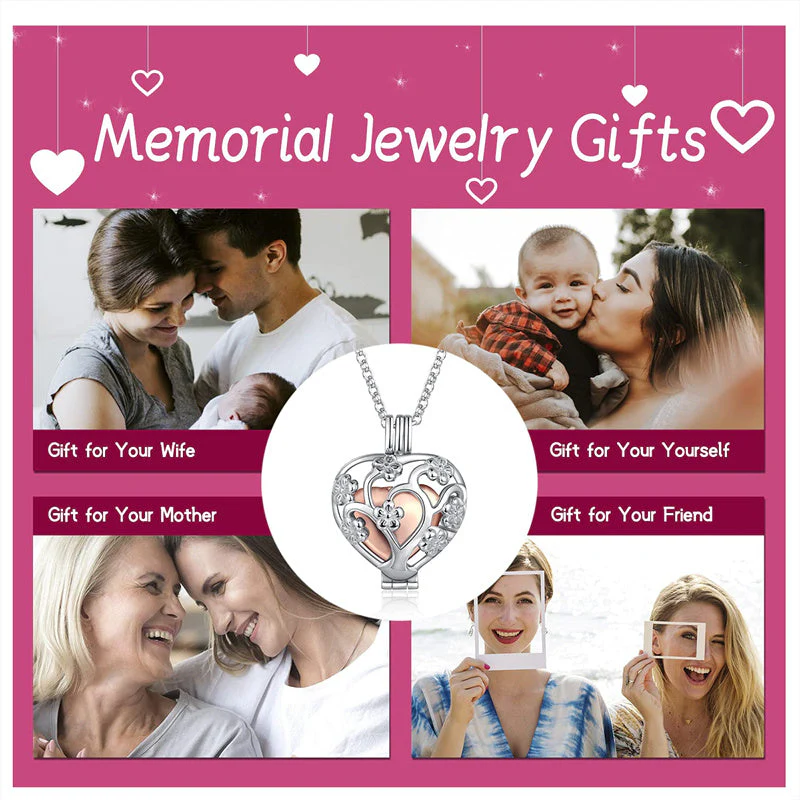 925 Sterling Silver Cremation Urn Memorial Pendant Necklace with Hollow Urn Cremation Jewelry for Ashes - Image 58