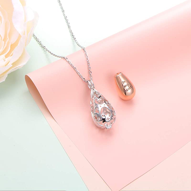 925 Sterling Silver Cremation Urn Memorial Pendant Necklace with Hollow Urn Cremation Jewelry for Ashes - Image 6