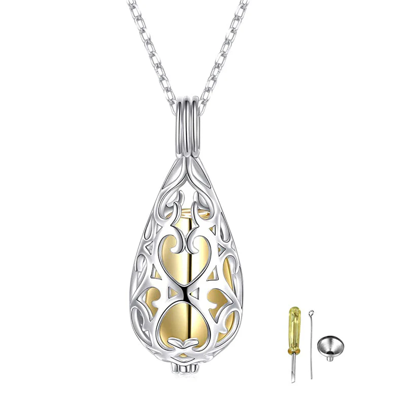 925 Sterling Silver Cremation Urn Memorial Pendant Necklace with Hollow Urn Cremation Jewelry for Ashes - Image 60