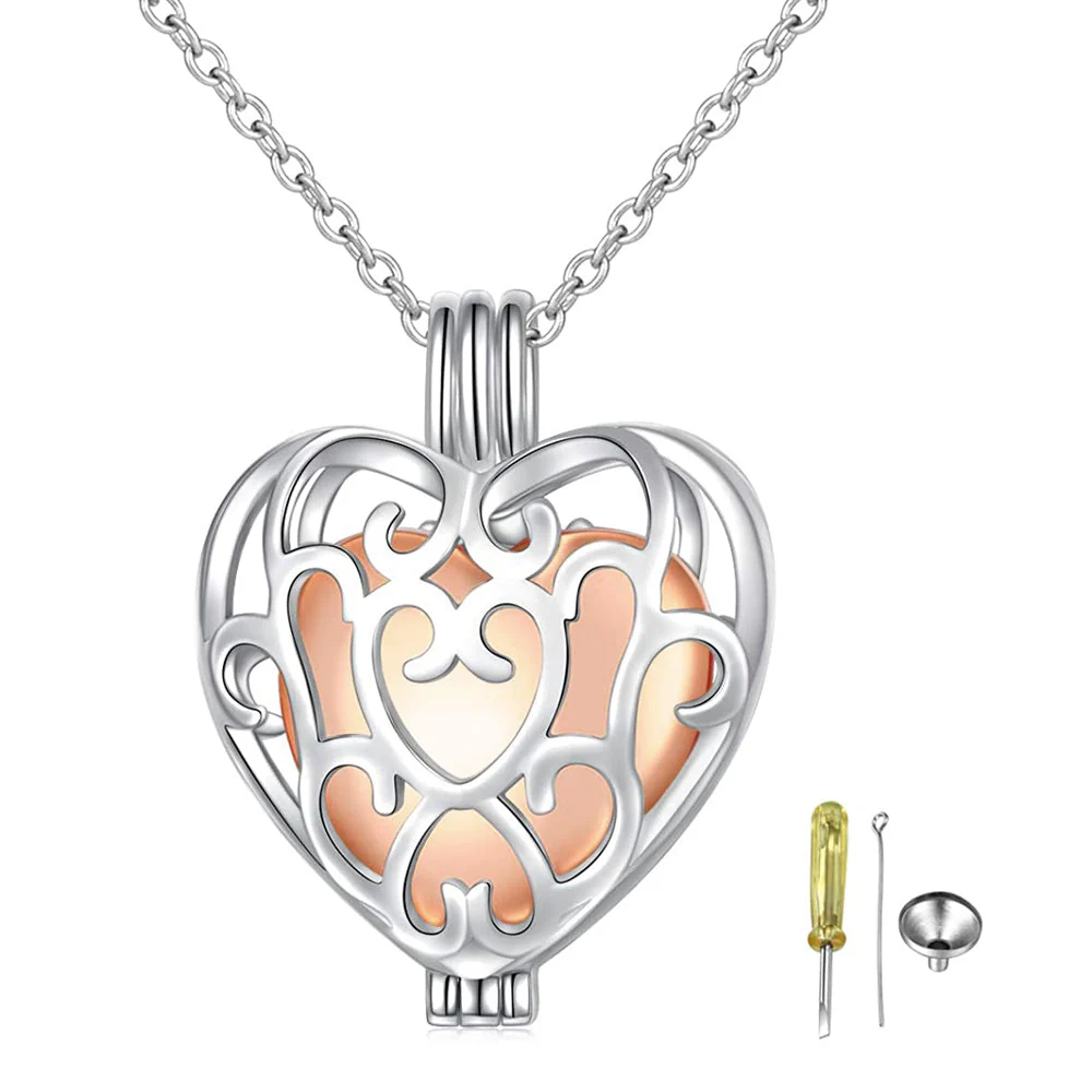 925 Sterling Silver Cremation Urn Memorial Pendant Necklace with Hollow Urn Cremation Jewelry for Ashes - Image 64
