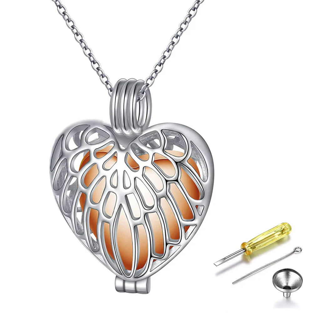 925 Sterling Silver Cremation Urn Memorial Pendant Necklace with Hollow Urn Cremation Jewelry for Ashes - Image 67