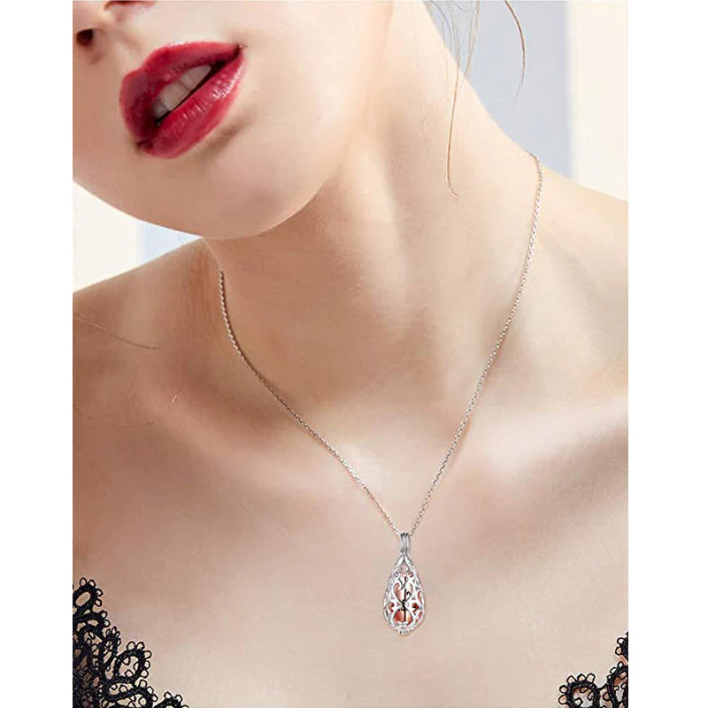925 Sterling Silver Cremation Urn Memorial Pendant Necklace with Hollow Urn Cremation Jewelry for Ashes - Image 9