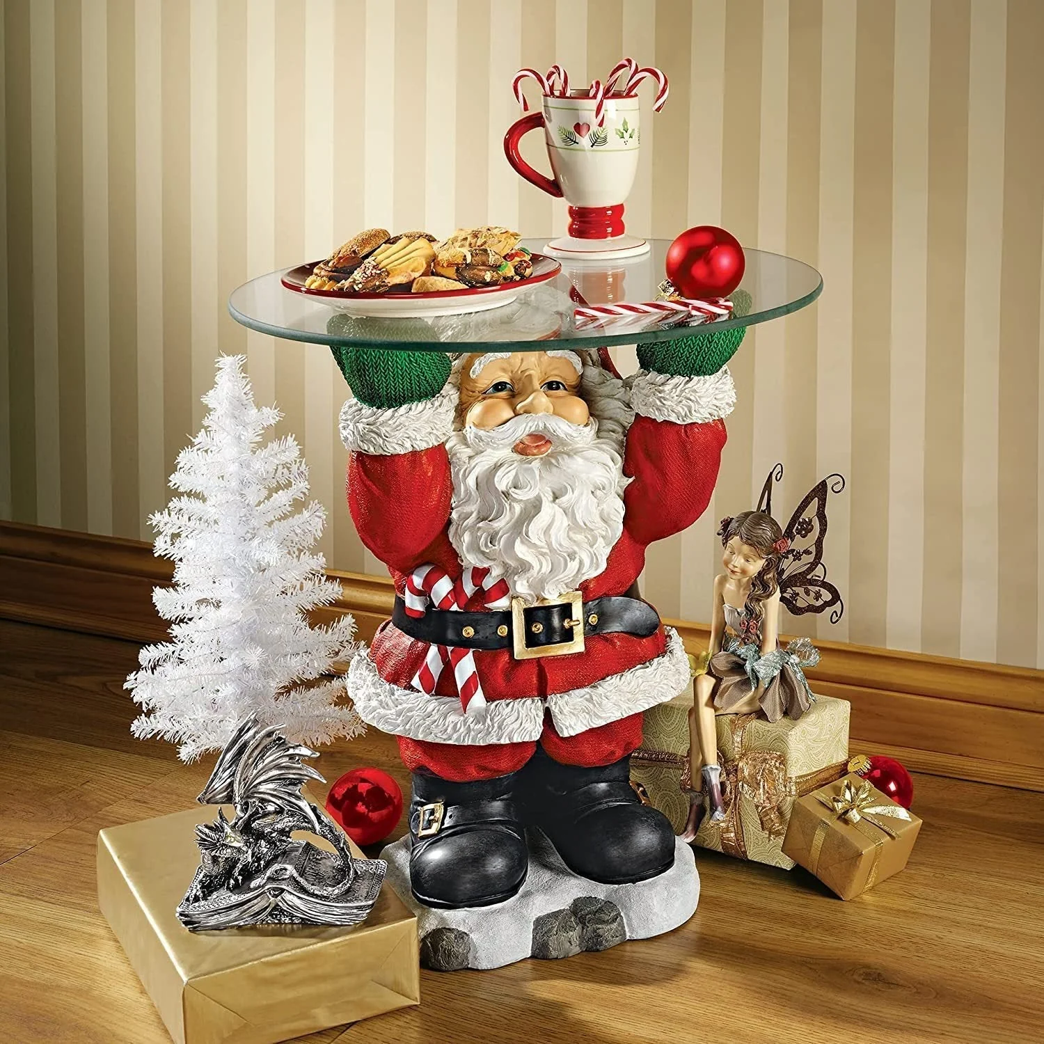 Santa Holdings Tray Figurine - Image 10
