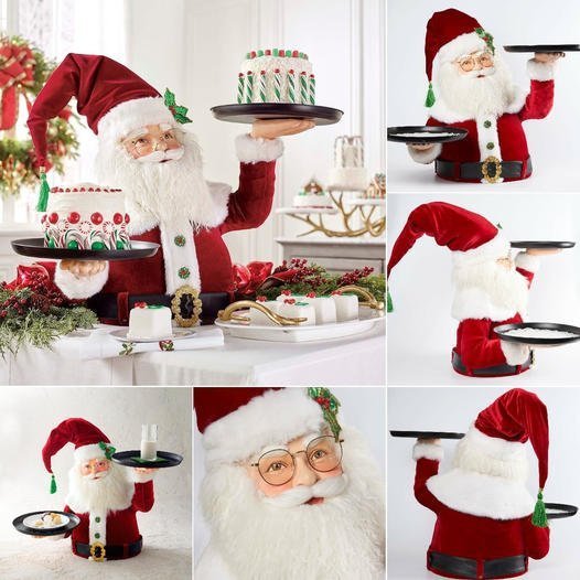 Santa Holdings Tray Figurine - Image 11