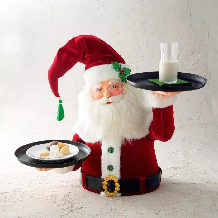 Santa Holdings Tray Figurine - Image 4