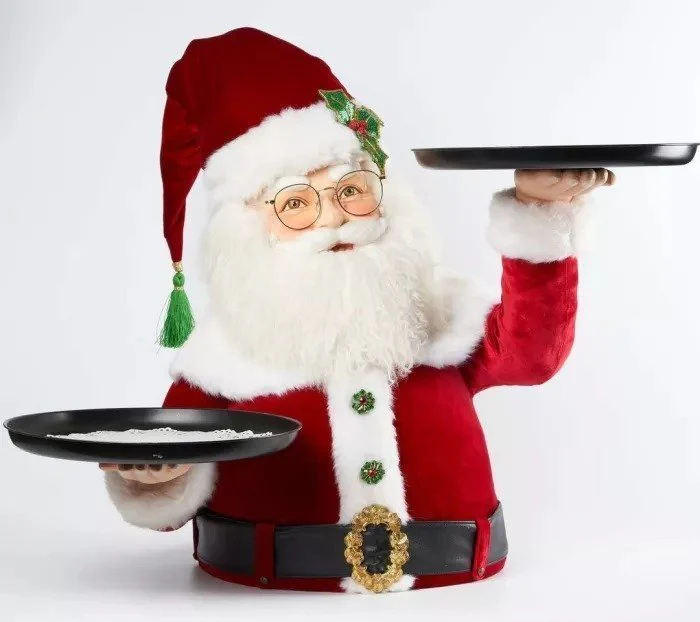 Santa Holdings Tray Figurine - Image 5