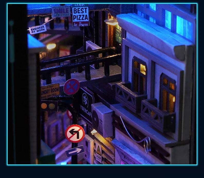 Cyberpunk Futuristic Alleyway Booknook - Image 4
