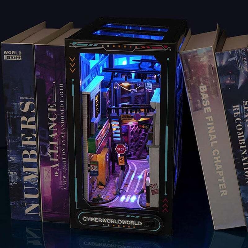 Cyberpunk Futuristic Alleyway Booknook - Image 6