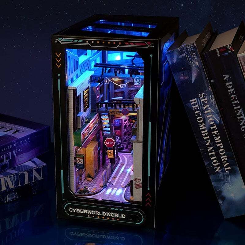 Cyberpunk Futuristic Alleyway Booknook - Image 8